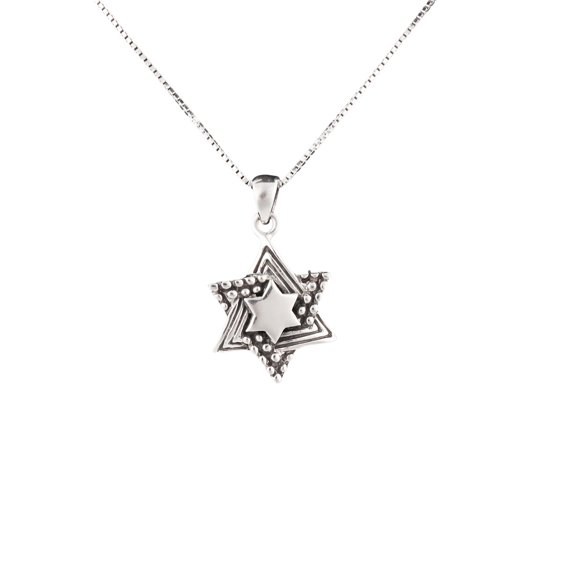 silver studded star of david