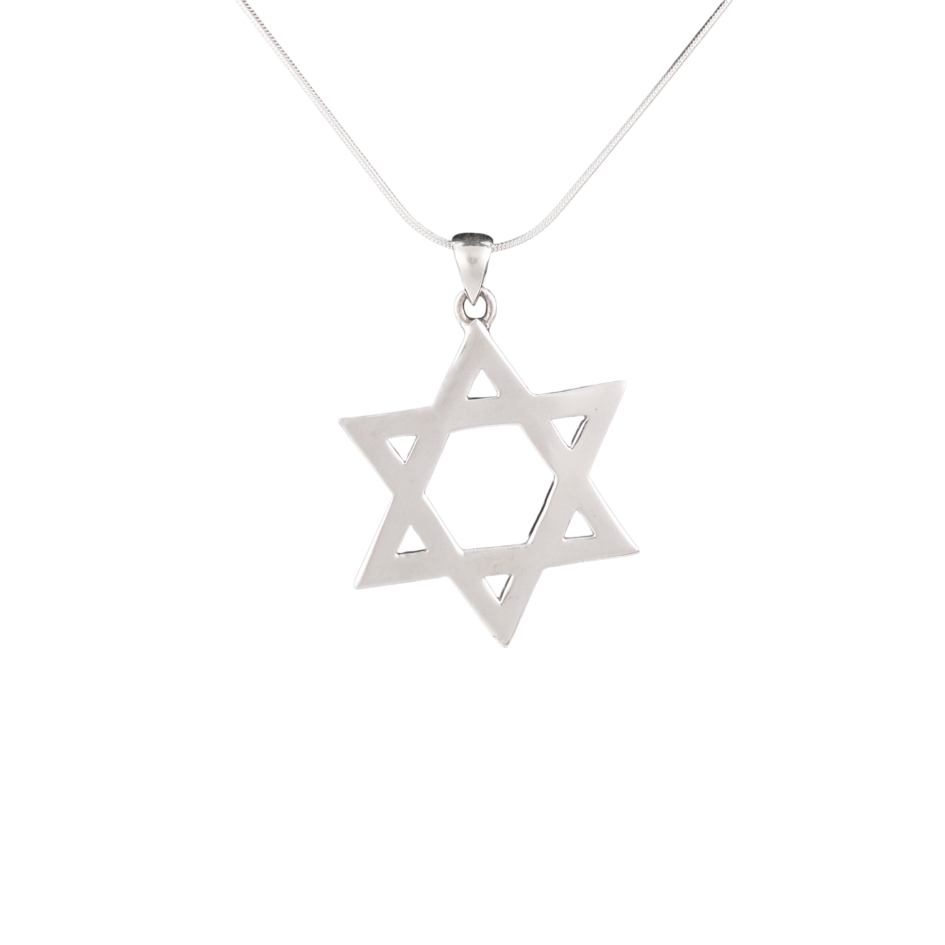 star of david silver thin and smooth