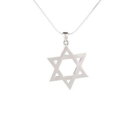 star of david silver thin and smooth