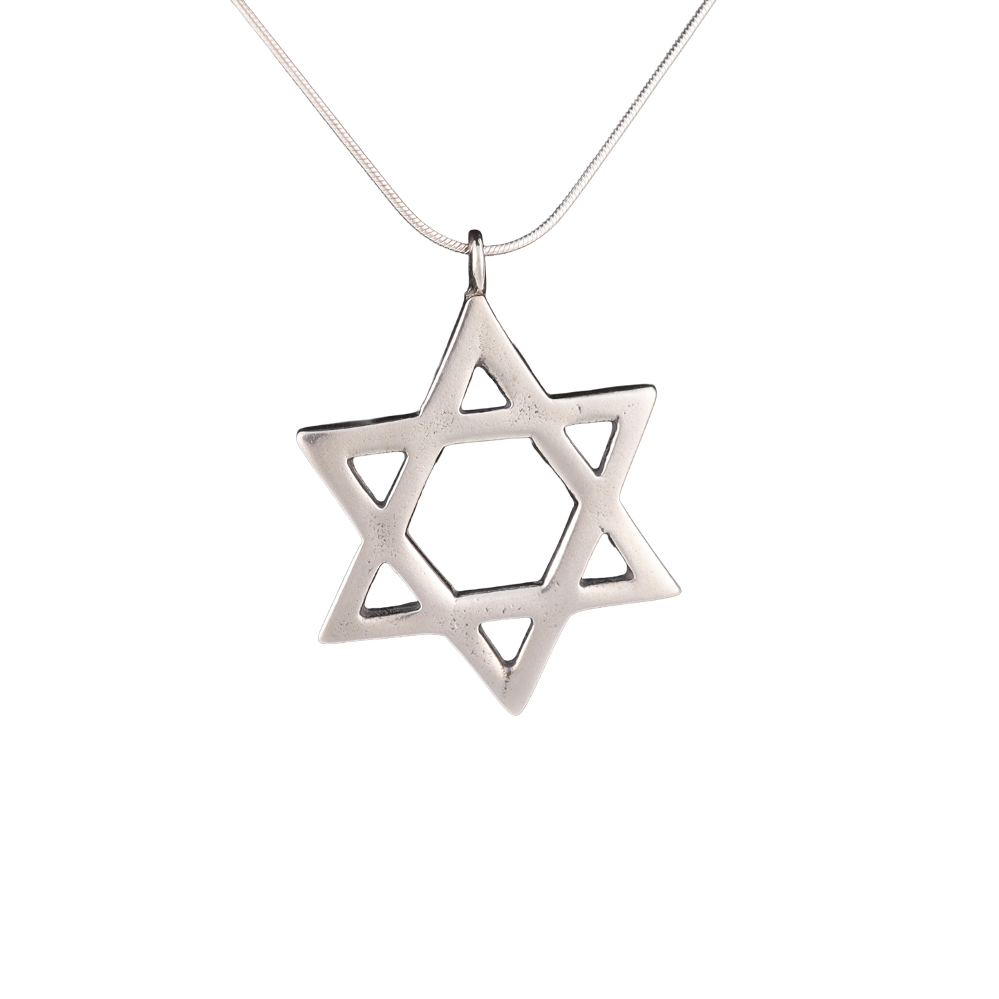 smooth flat silver star of david