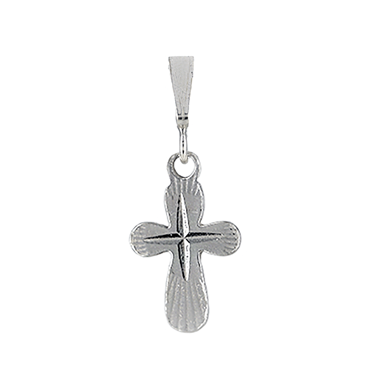 Cross with Starburst Silver Necklace