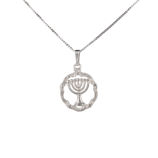 Menorah Round Pendant