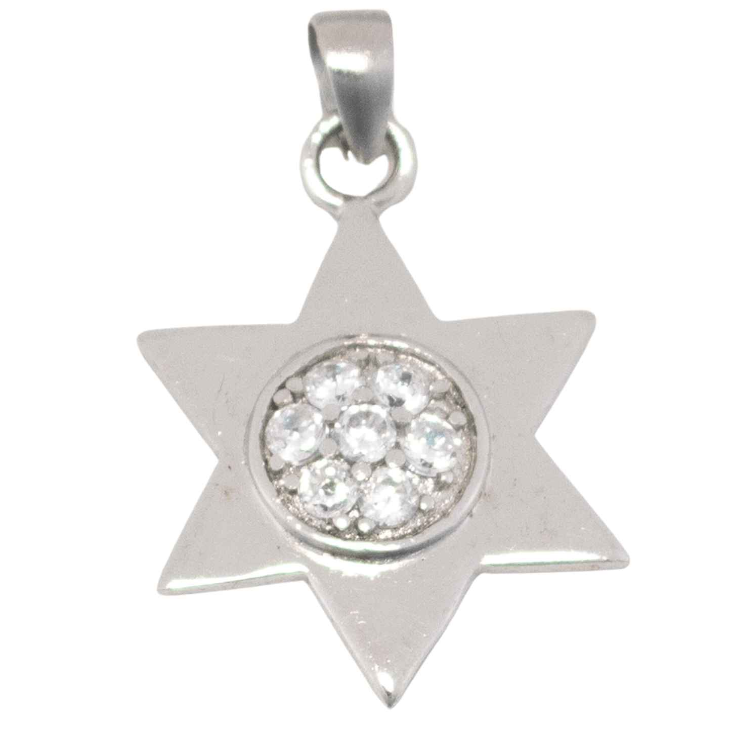 Star of David with Crystal Center Pendant