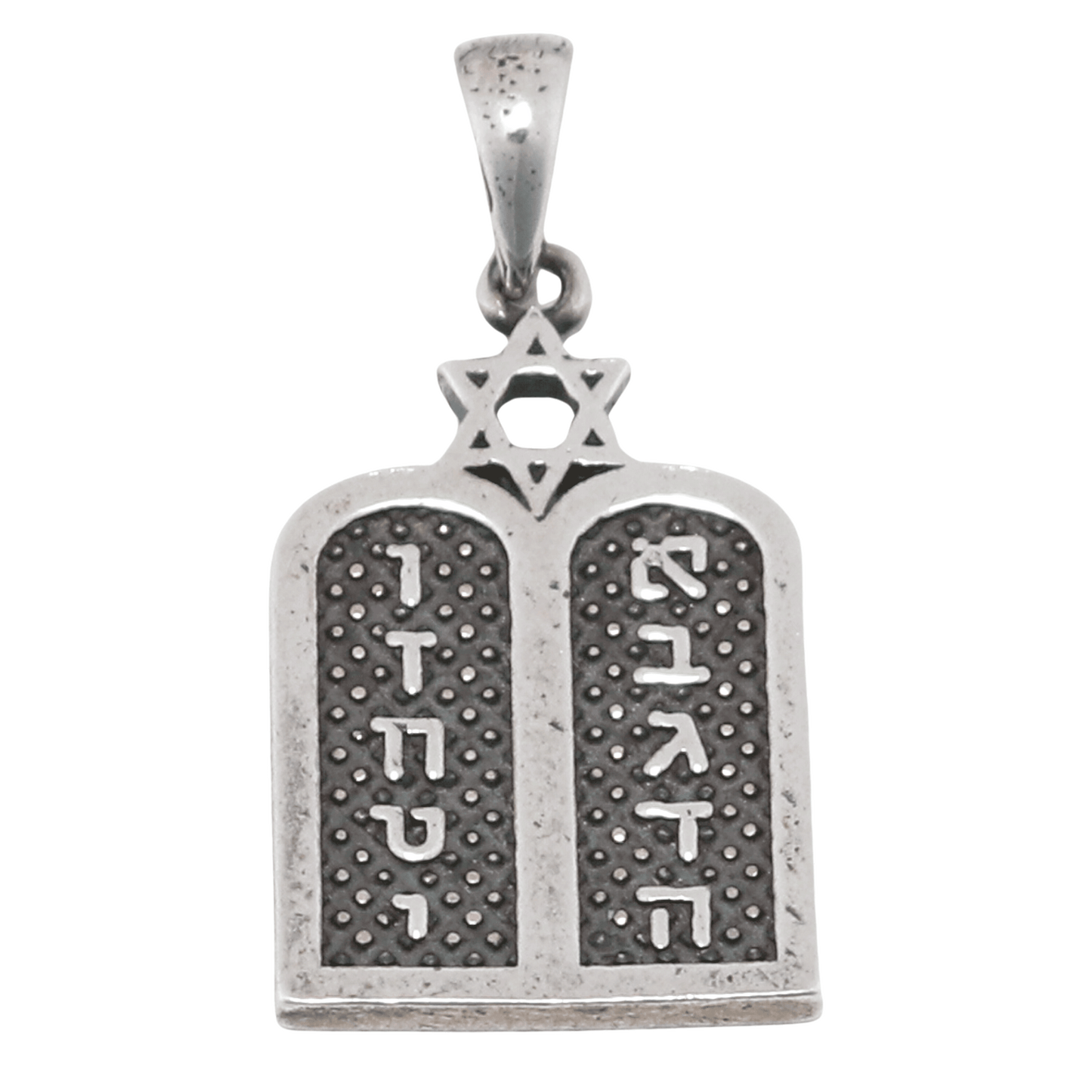 Ten Commandments Silver Necklace