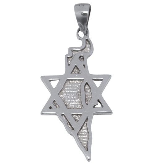 Star of David with Map of Israel Pendant