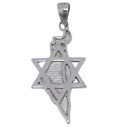 Star of David with Map of Israel Necklace