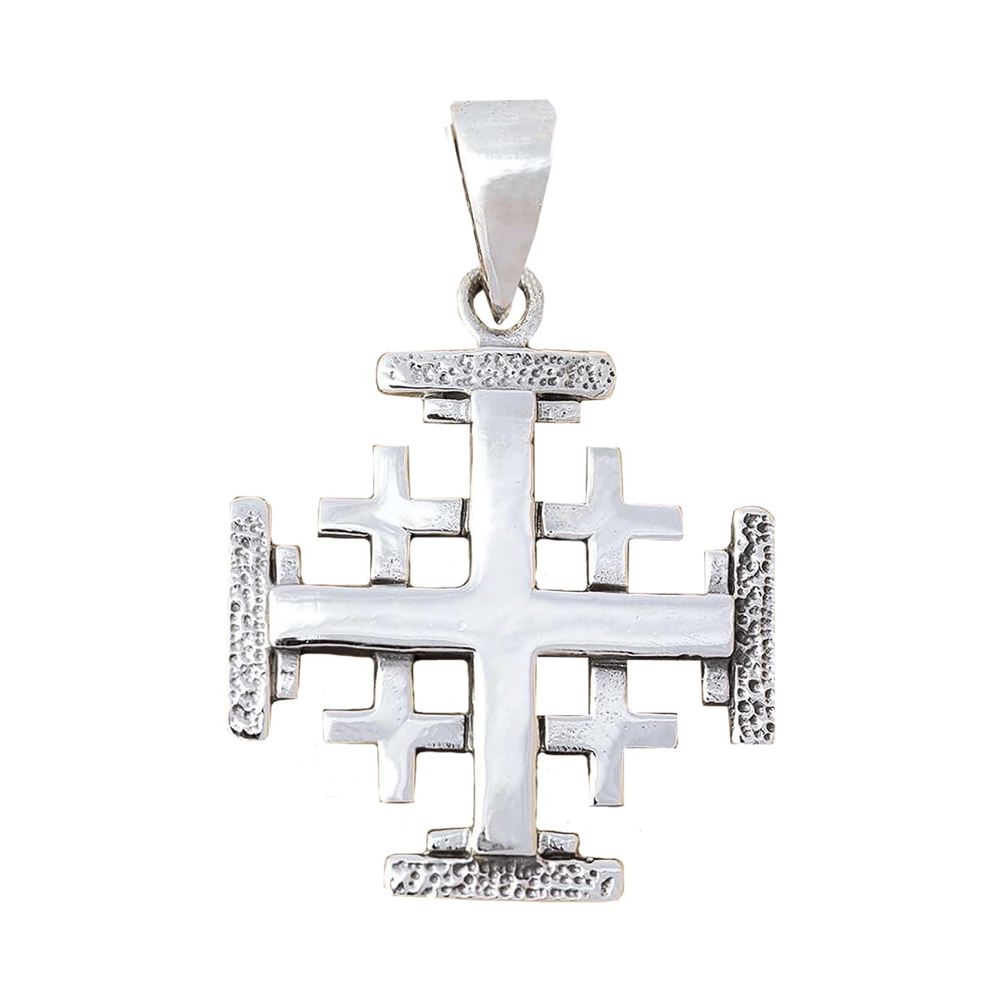 Jerusalem Cross Sterling Silver Necklace - M (Various)