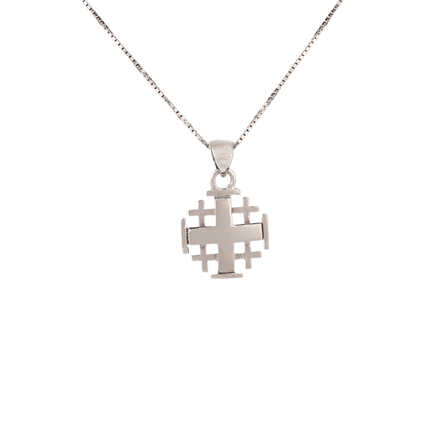 Jerusalem Cross Sterling Silver Pendant- S (Various)