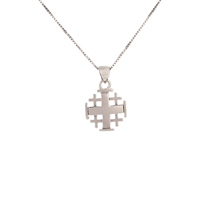 Jerusalem Cross Sterling Silver Pendant- S (Various)