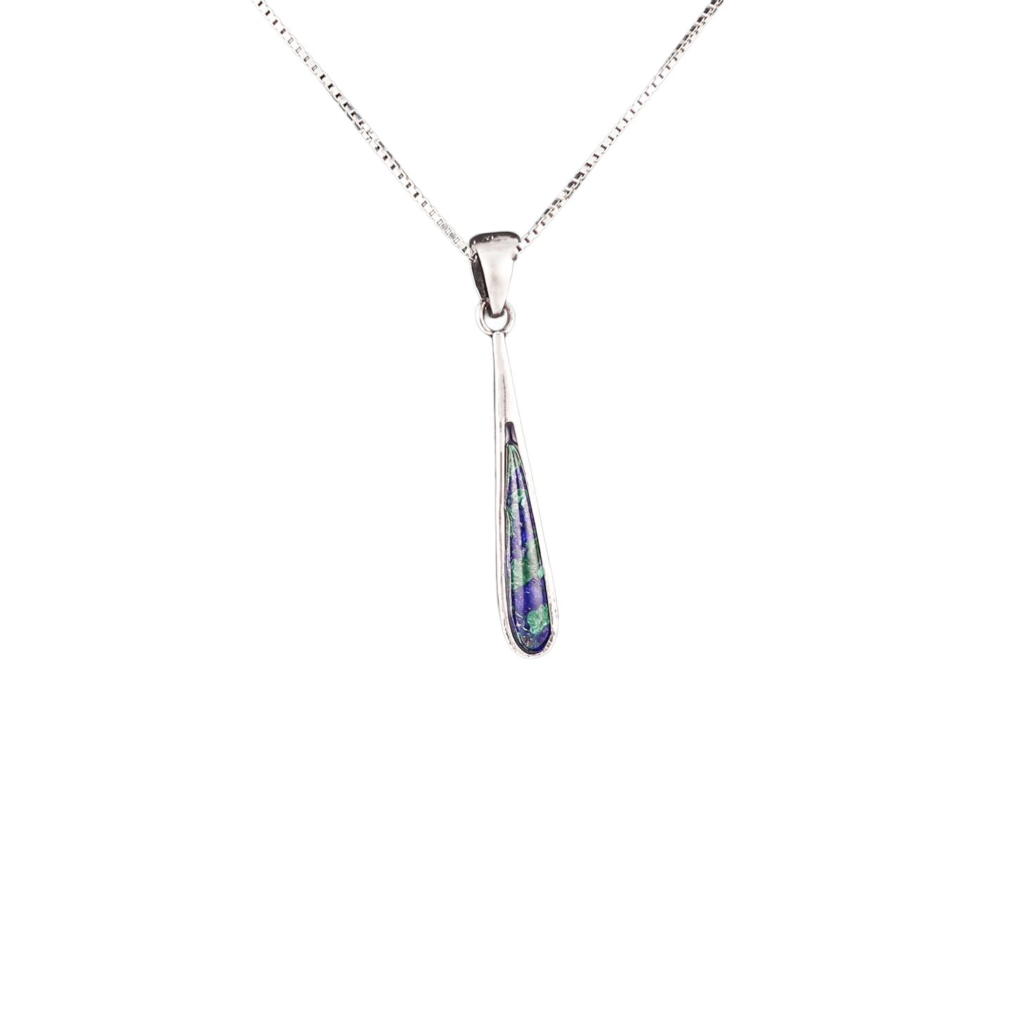 Eilat Stone Thin Teardrop Pendant
