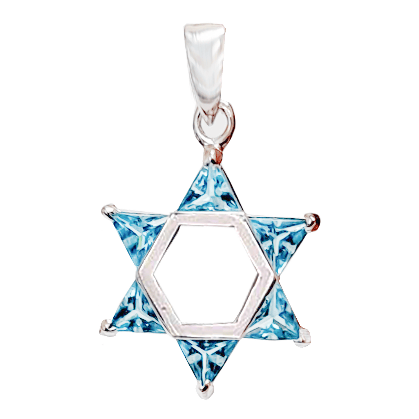 Star of David with Light Blue Crystals