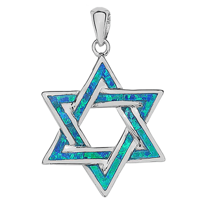 Opal Star Of David Necklace