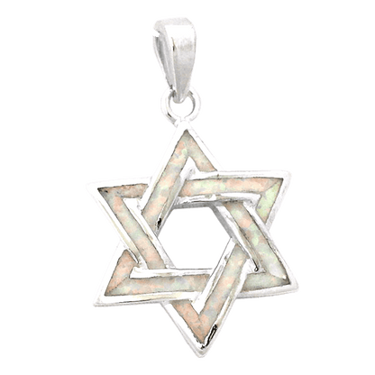 Opal Star Of David Necklace