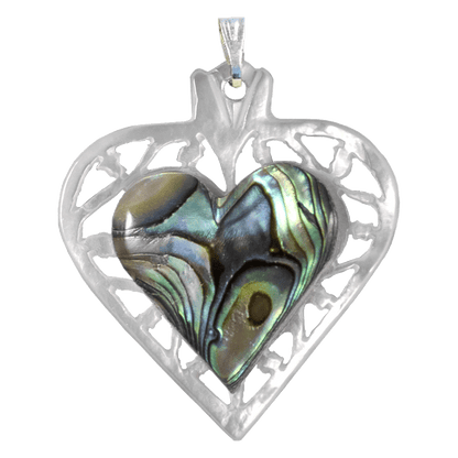 Mother of Pearl 3D Heart Necklace