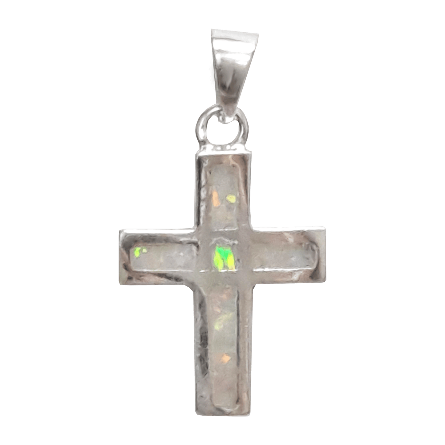 Opal Two-Sided Cross Necklace