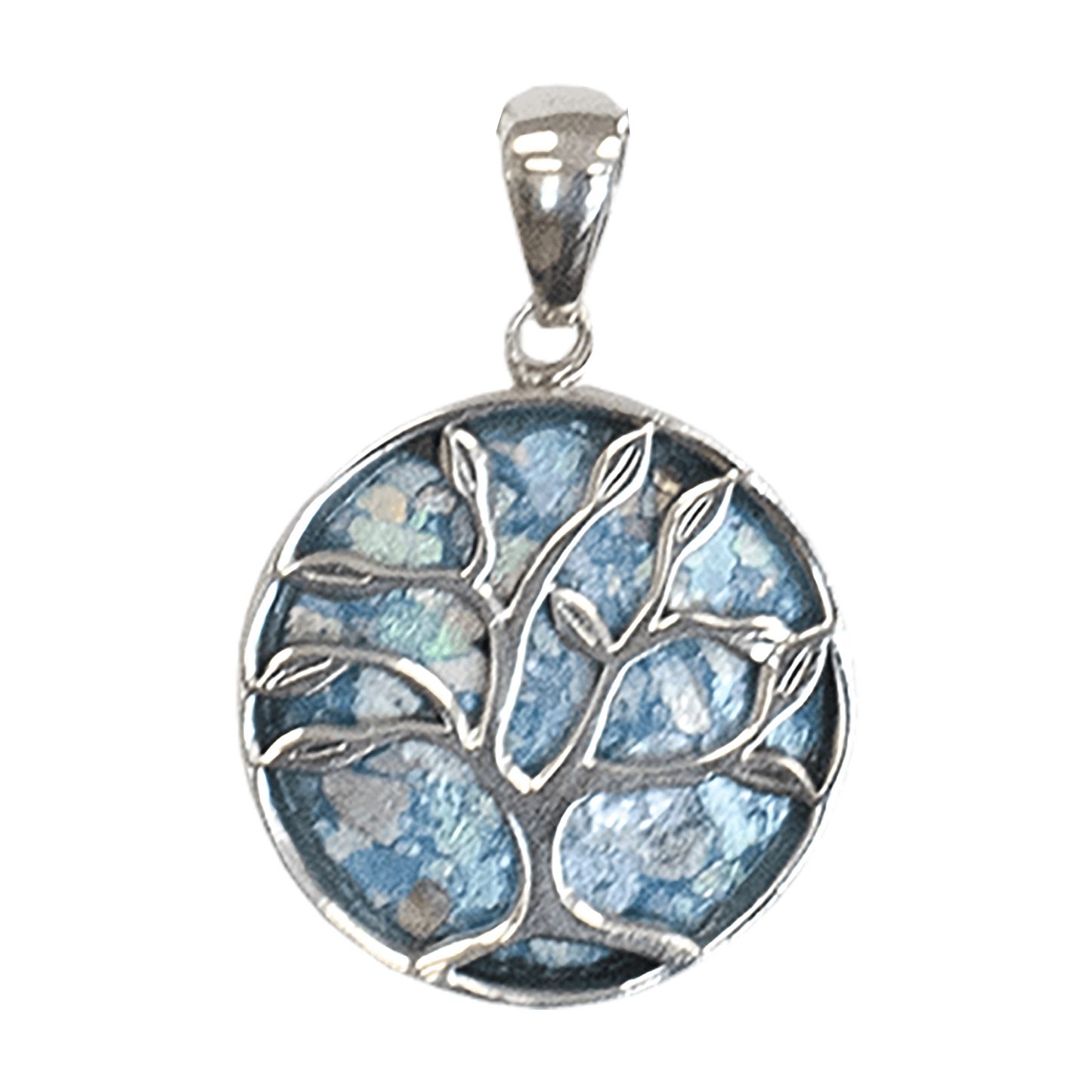 Roman Glass Tree of Life - 925 Silver