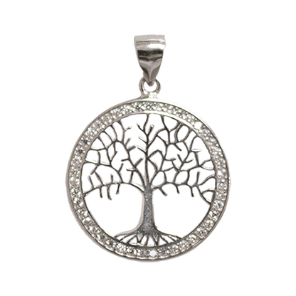 Tree of Life Silver/Crystal Necklace