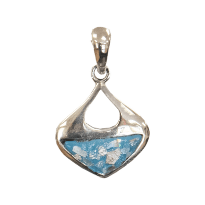 Roman Glass Modern Teardrop Necklace