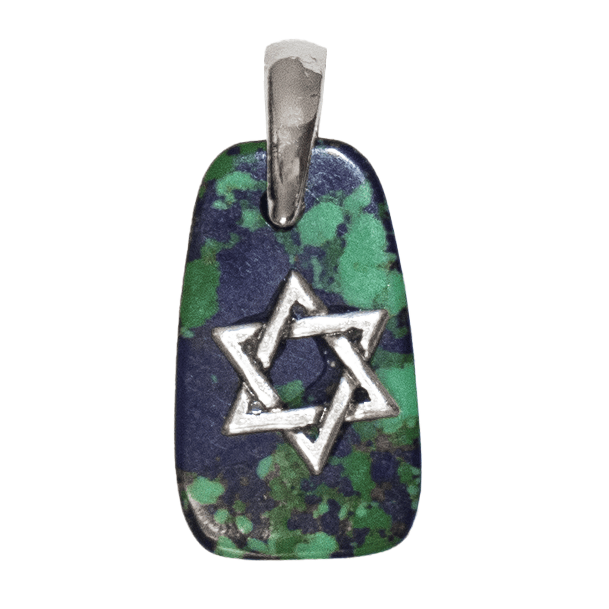 Eilat stone necklace with a Star of David on the front