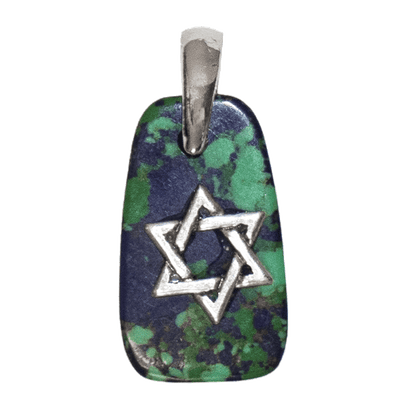 Eilat stone necklace with a Star of David on the front