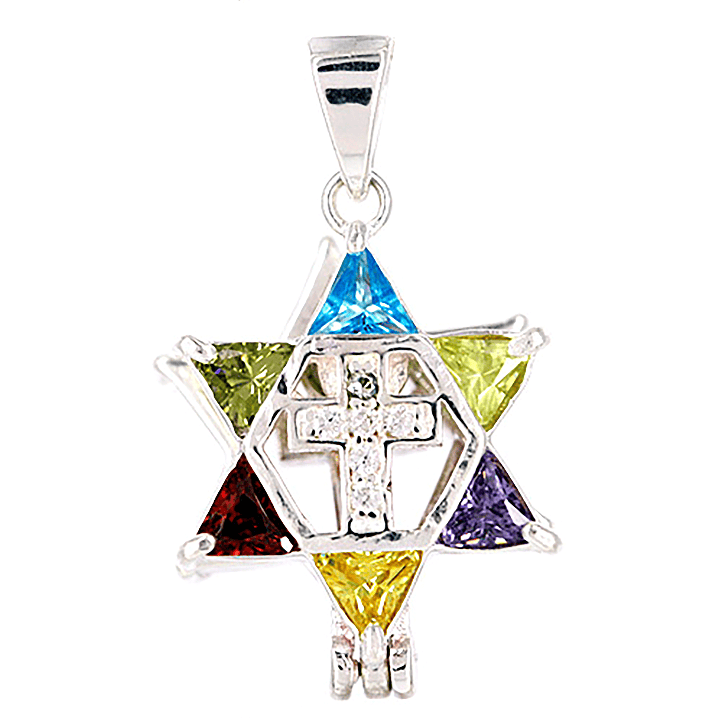 Star of David - Twelve Tribes Double Sided Necklace