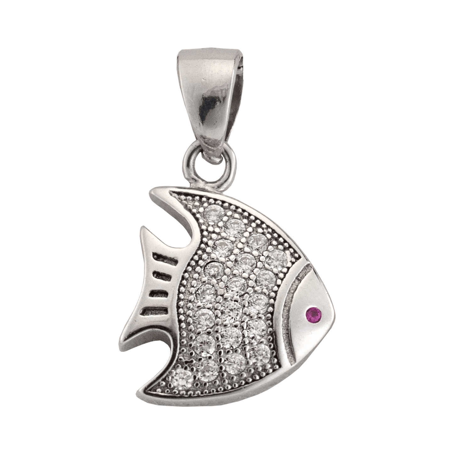 Fish Necklace with Crystals