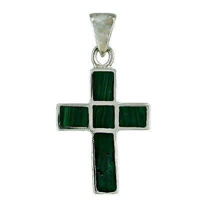 Eilat Stone Cross Necklace in Sterling Silver