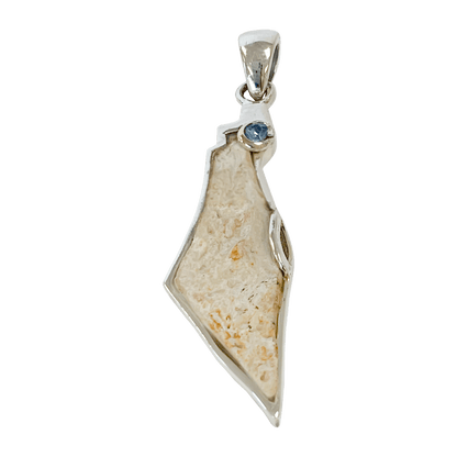 Israel-shaped pendant with a Jerusalem Stone