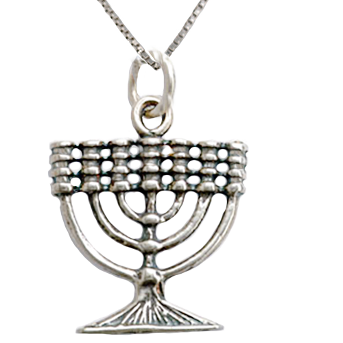 Sterling Silver Menorah Necklace