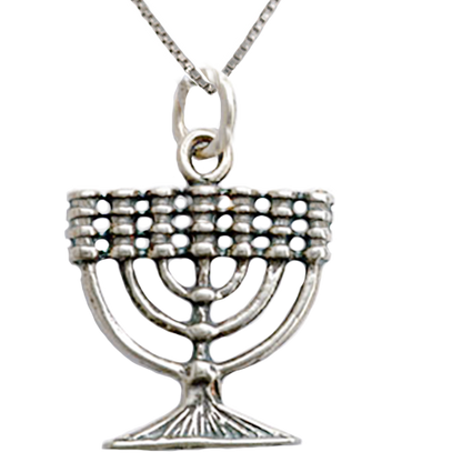 Sterling Silver Menorah Necklace