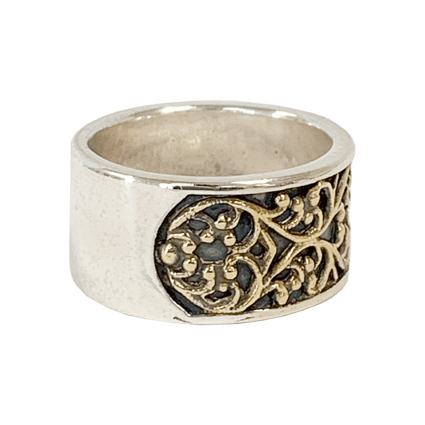 Silver & 14K Gold Ring