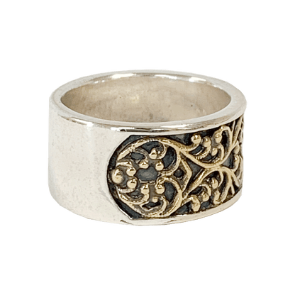 Silver & 14K Gold Ring