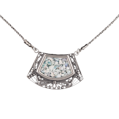 Roman Glass Rounded Trapezoid necklace