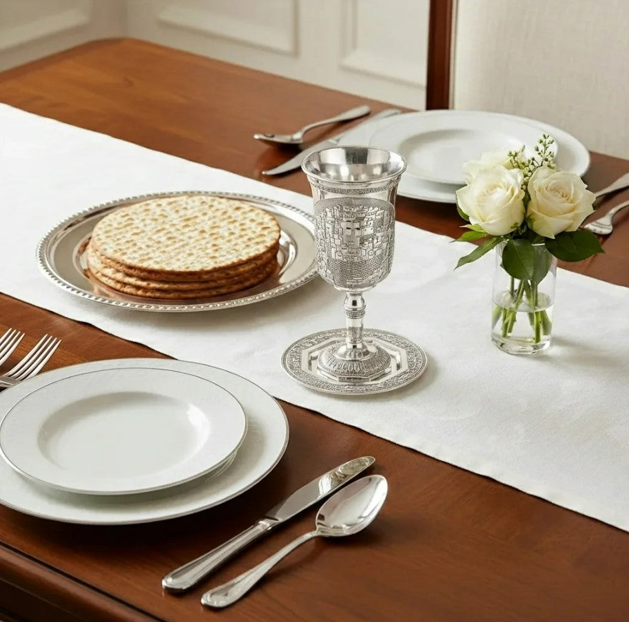 Jerusalem Design Elijah Cup with Saucer