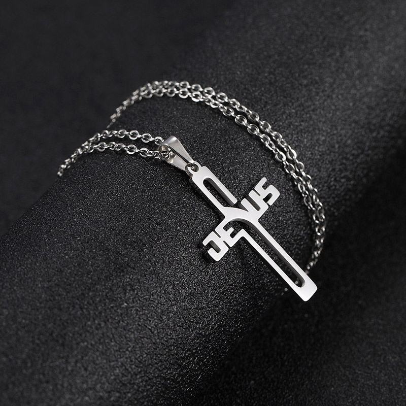 Jesus Cross Stainless Steel Necklace