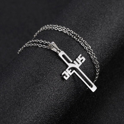 Jesus Cross Stainless Steel Necklace