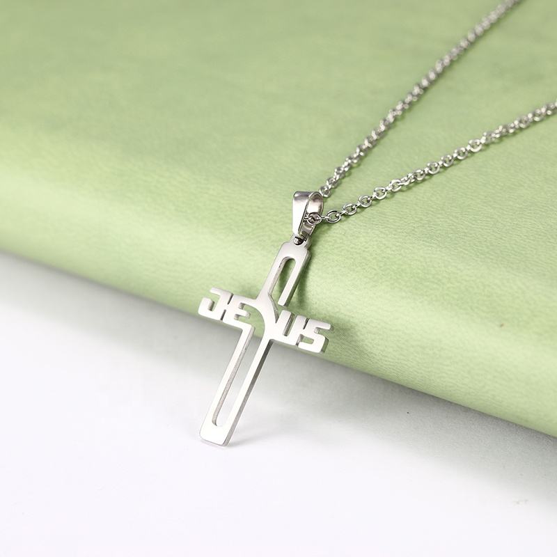 Jesus Cross Stainless Steel Necklace
