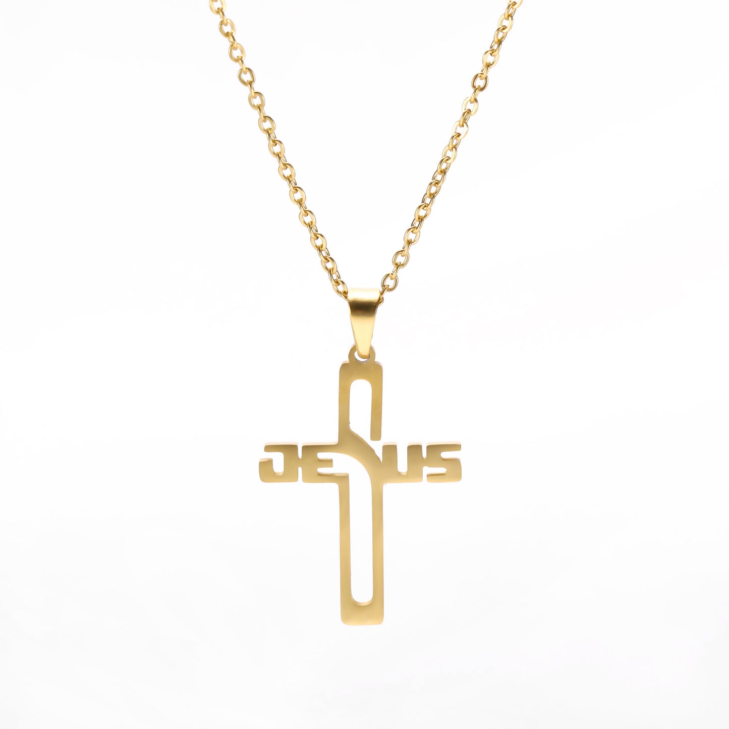 Jesus Cross Stainless Steel Necklace