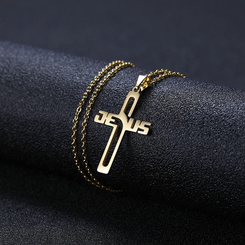 Jesus Cross Stainless Steel Necklace