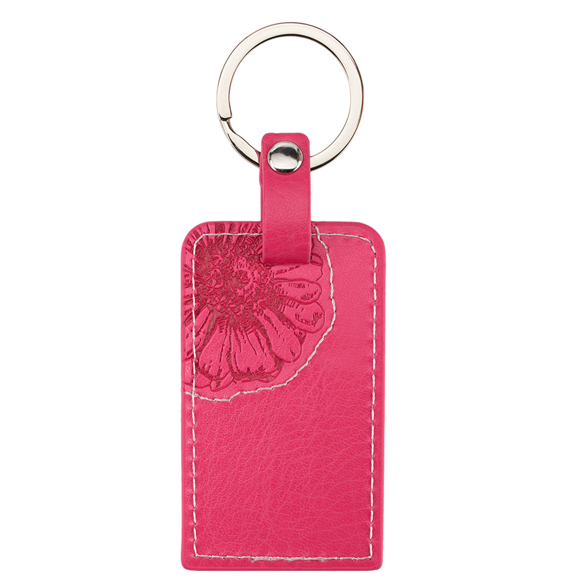 All Things are Possible Bright Pink Faux Leather Key Ring - Matthew 19:26