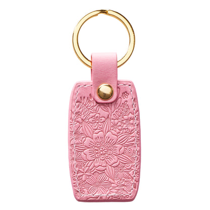 Hope and Future Pink Faux Leather Key Ring - Jeremiah 29:11