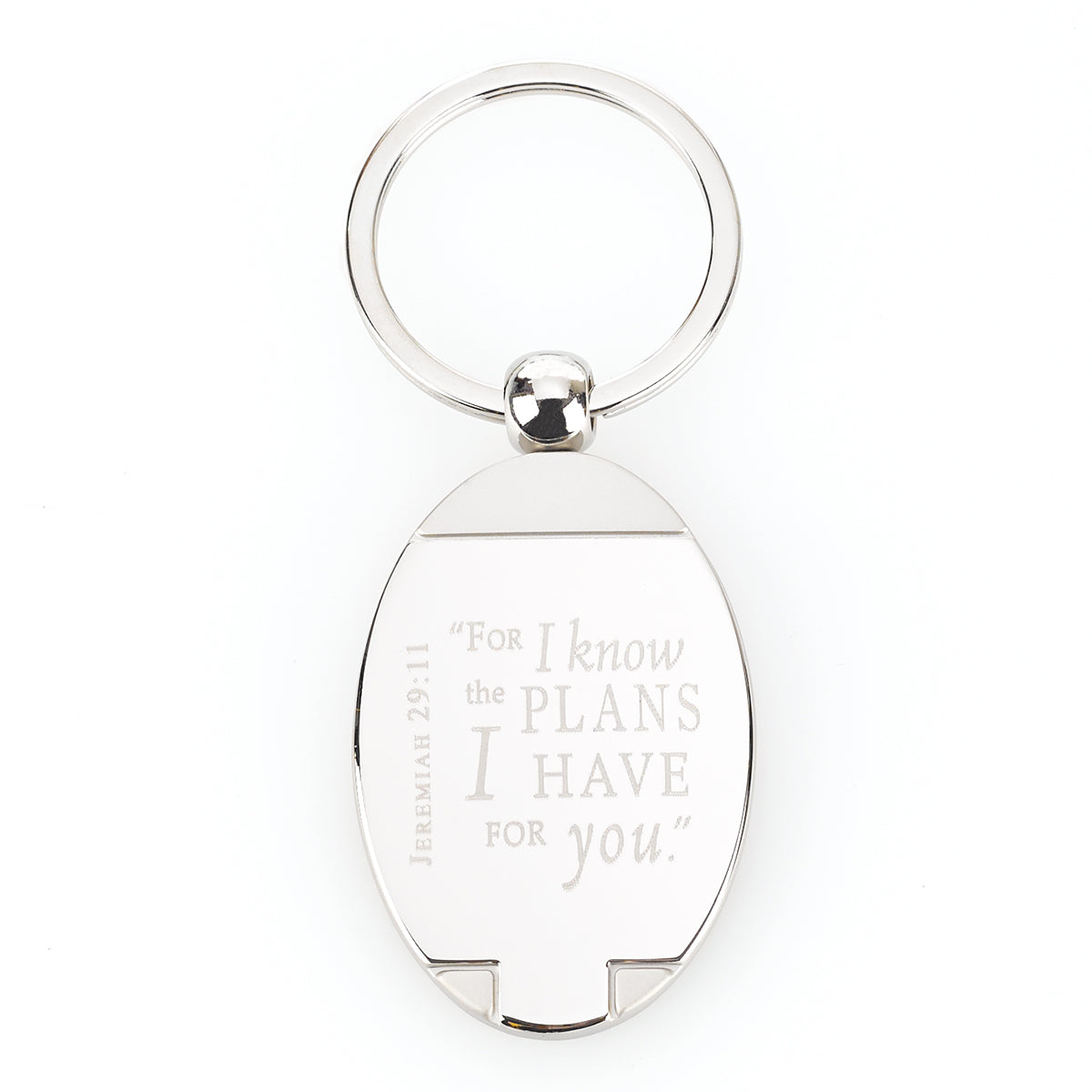 I Know the Plans Silver Metal Key Ring in Gift Tin - Jeremiah 29:11