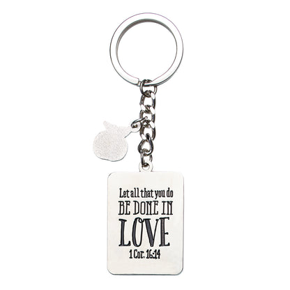 Pink Blessings for a #1 Teacher Key Ring in Gift Tin - 1 Corinthians 16:14
