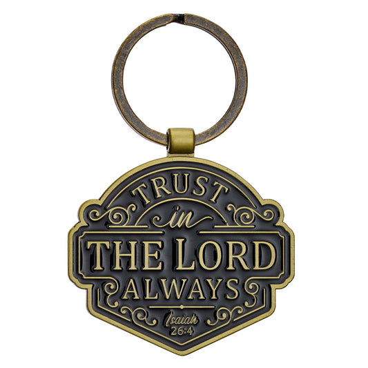Trust in the LORD Always Key Ring in Gift Tin - Isaiah 26:4