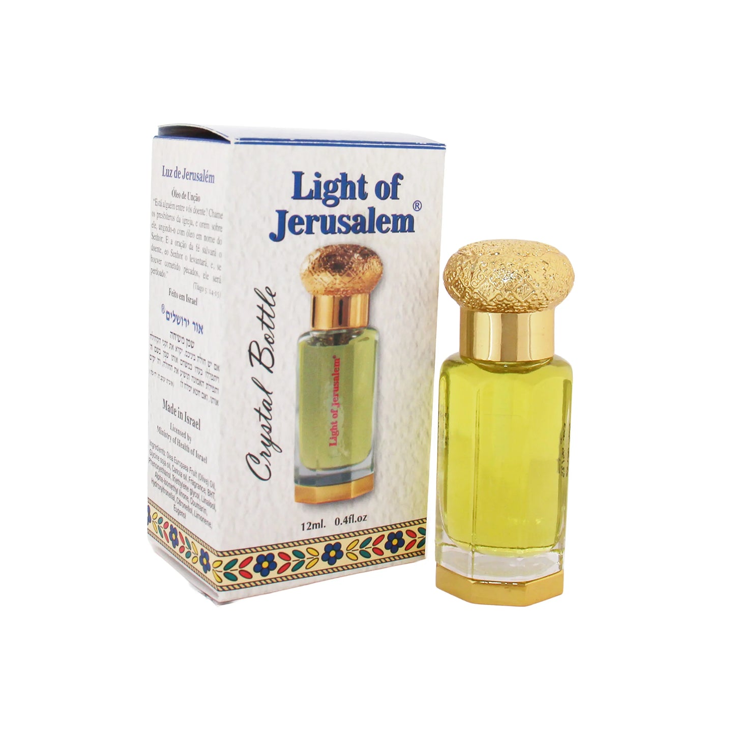 Ein Gedi Anointing Oil 12ml Crystal Bottle – 10 Scents from Israel