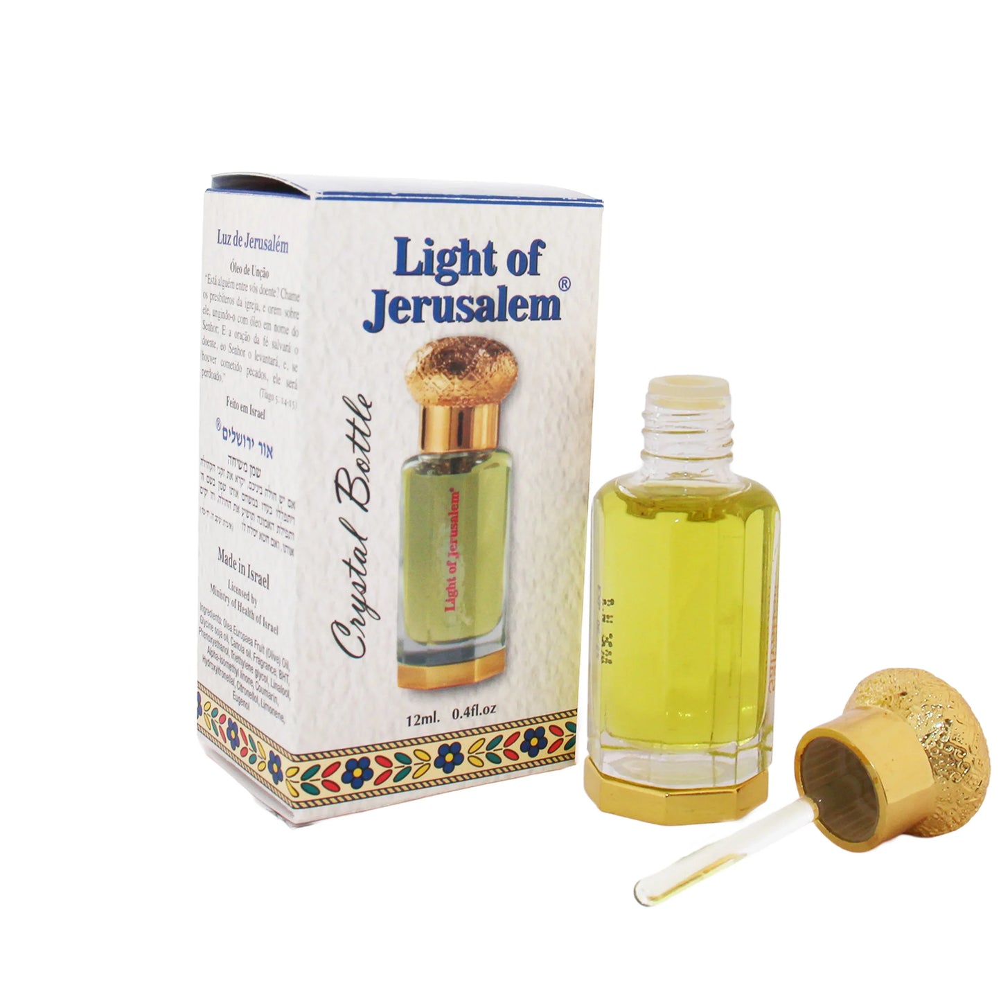 Ein Gedi Anointing Oil 12ml Crystal Bottle – 10 Scents from Israel