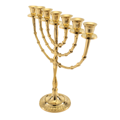 10.75" Brass Menorah