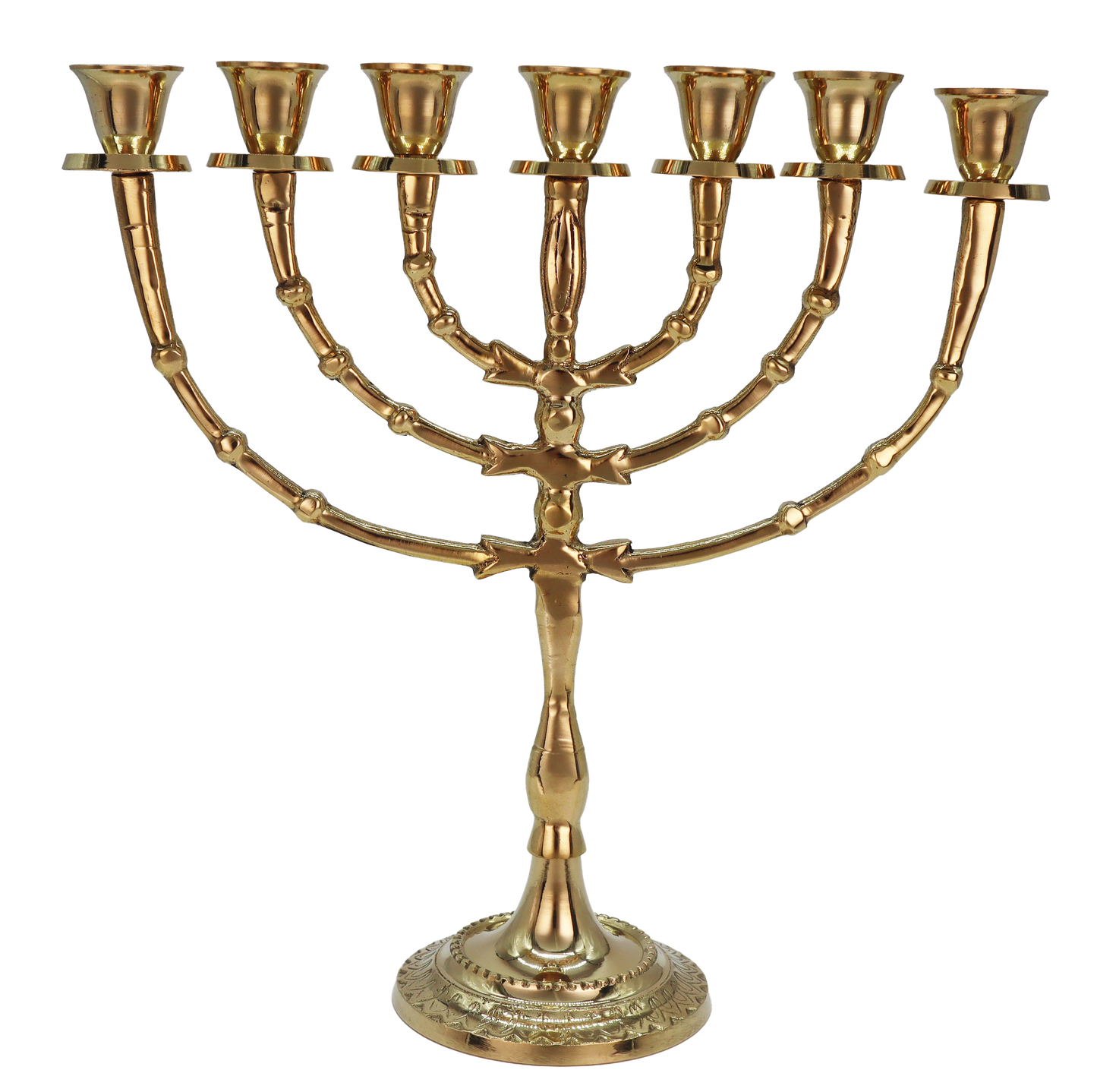 10.75" Brass Menorah