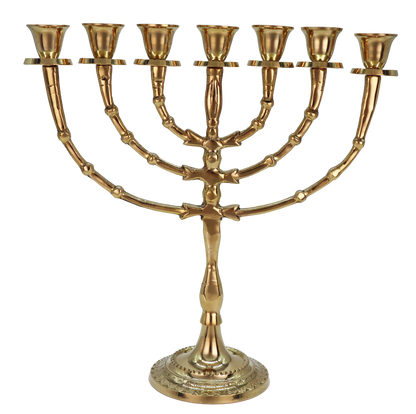 10.75" Brass Menorah
