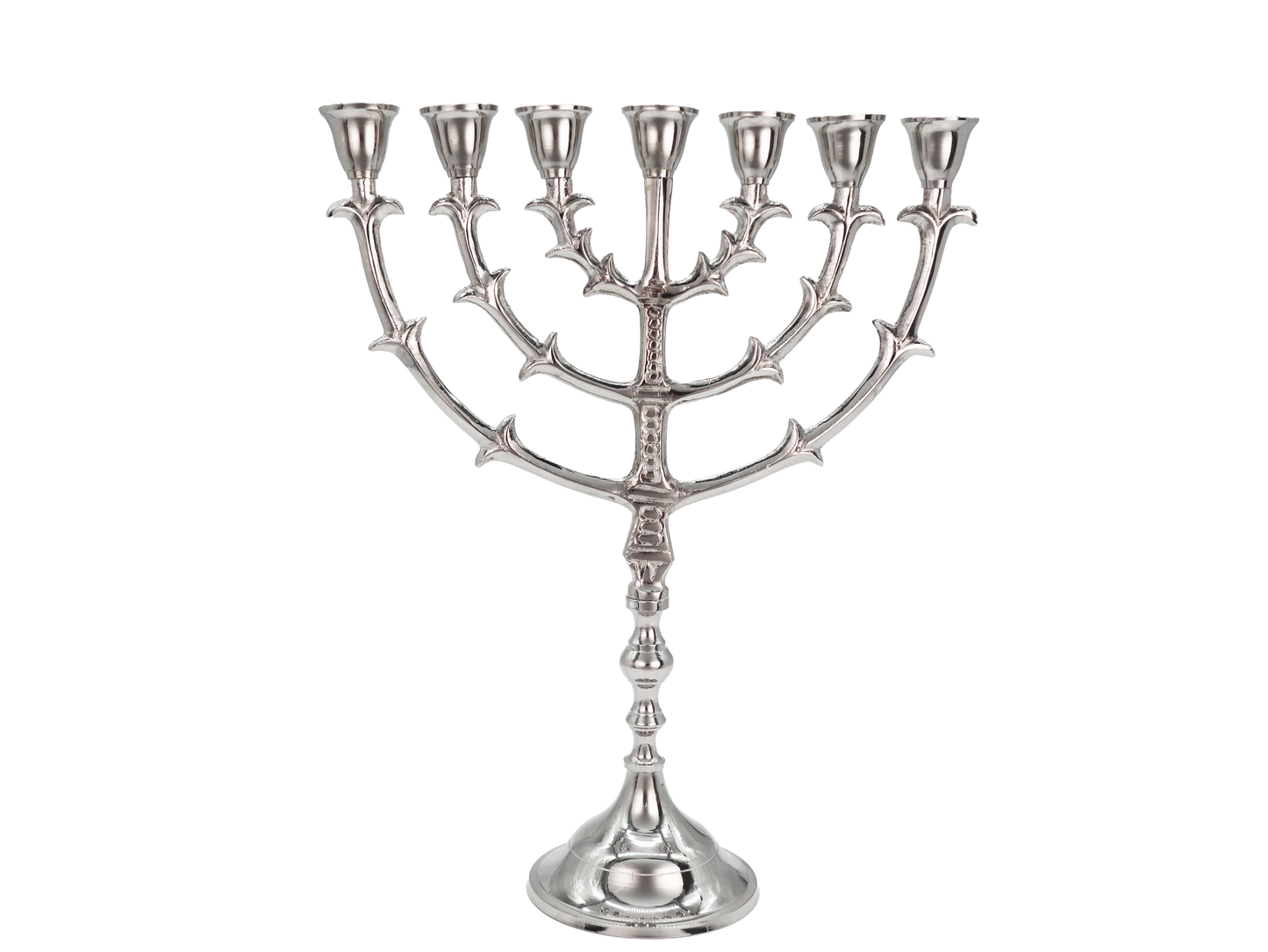 12" Solid Brass Menorah